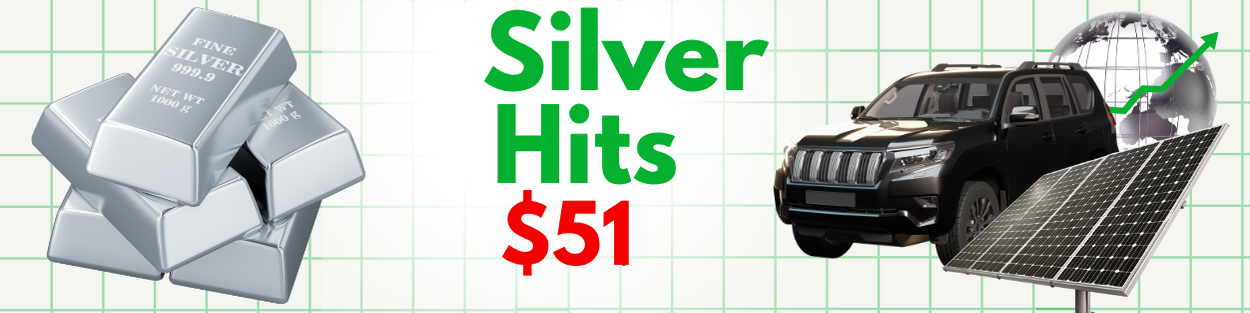 Silver Hits $51